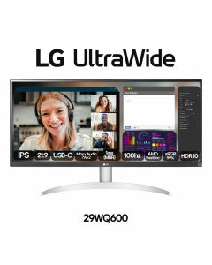 Monitor LG 29" UltraWide 100Hz 1ms FHD Branco - 29WQ600B-W.AWZM