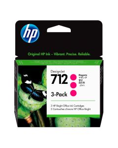 Cartucho de tinta HP 712 Magenta PLUK 29ml 3 unidades - 3ED78A