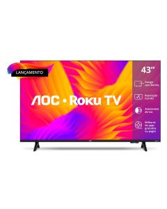 Smart TV AOC Roku TV 43" Full HD Wi-Fi HDMI - 43S5155/78G