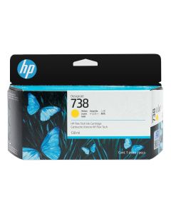 Cartucho de Tinta HP 738 Amarelo PLUK 130ml - 498N7A
