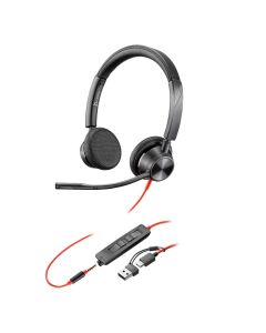 Headset HP Poly 3325 Stereo USB-C/A Preto - 8X221AA