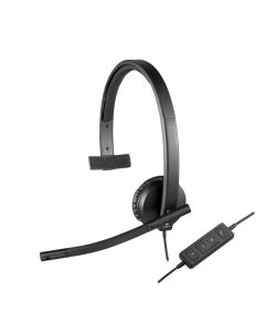 Headset Logitech H570e Mono USB para Videoconferência Preto - 981-000570