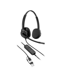 Headset HP Poly Mission 425 Stereo USB-C/A Certificado para Microsoft Teams - C01B6AA#AC3