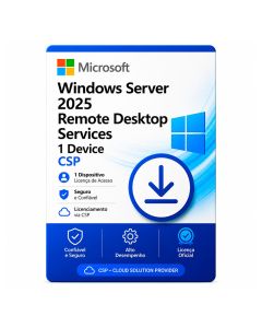 Windows Server 2025 Microsoft Remote Desktop Services 1 Dispositivo CAL Perpétuo CSP - DG7GMGF0PWHB-001